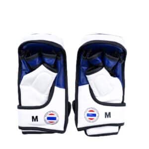 Mongkol MMA Sparring Gloves Leather Blue - Image 2