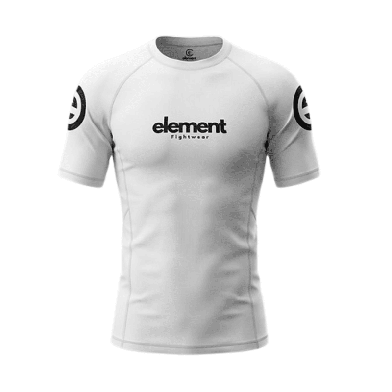 Element FightWear White Rashguard. Front