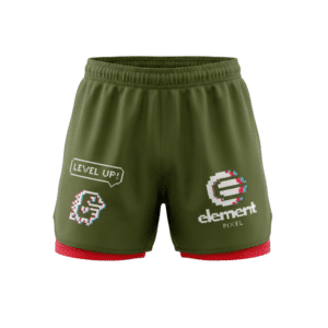 Element Pixel "Game Over" Fight Short - Olive Edition