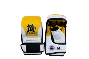 Mongkol MMA Sparring Gloves Leather Yellow