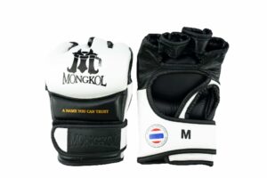 Mongkol MMA Gloves Leather White